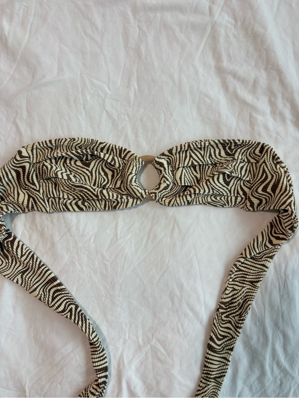 Rio Ribbed Honey Swim Strapless bandeau